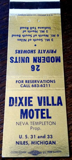 Dixie Villa Motel - Matchbook (newer photo)